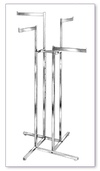 Adjustable four blade arm rack