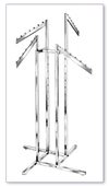 Adjustable four blade arm rack