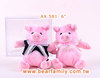 粉紅小豬對偶 布娃娃 粉紅豬 豬玩偶 手工製品 絨毛娃娃 