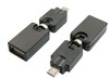Micro USB AM to USB AF Rotatable OTG Adapter