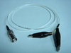 Coaxial(母) to 2鱷魚夾(signal+ground)-Cable