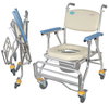 CS-017A-可收摺、附輪洗澡及馬桶二用便器椅