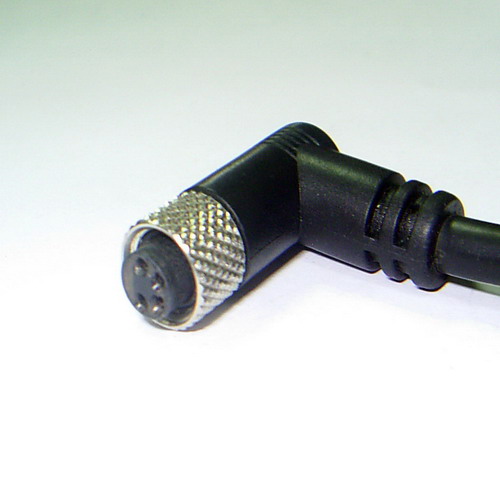 防水接头线材 连接器m8母 ( 线端 ) 90度